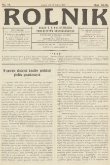 Rolnik: Organ c. k. Galicyjskiego Towarzystwa Gospodarskiego. R.49, T.89, 1917, nr 10
