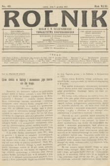 Rolnik: Organ c. k. Galicyjskiego Towarzystwa Gospodarskiego. R.49, T.90, 1917, nr 49