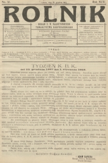 Rolnik: Organ c. k. Galicyjskiego Towarzystwa Gospodarskiego. R.49, T.90, 1917, nr 51