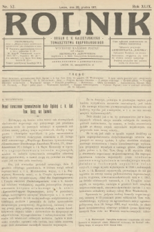 Rolnik: Organ c. k. Galicyjskiego Towarzystwa Gospodarskiego. R.49, T.90, 1917, nr 52