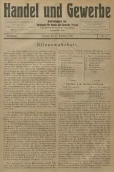 Handel und Gewerbe : Nachrichtenblatt des Verbandes für Handel und Gewerbe. Jg.1, 1926, No. 11