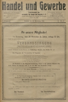 Handel und Gewerbe : Nachrichtenblatt des Verbandes für Handel und Gewerbe. Jg.1, 1926, No. 13