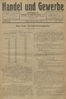 Handel und Gewerbe : Nachrichtenblatt des Verbandes für Handel und Gewerbe. Jg.2, 1927, nr 2