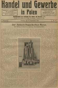 Handel und Gewerbe : Nachrichtenblatt des Verbandes für Handel und Gewerbe. Jg.2, 1927, nr 18