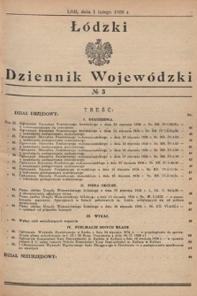 Łódzki Dziennik Wojewódzki. 1936, nr 3