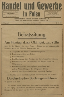 Handel und Gewerbe : Nachrichtenblatt des Verbandes für Handel und Gewerbe. Jg.3, 1928, nr 20