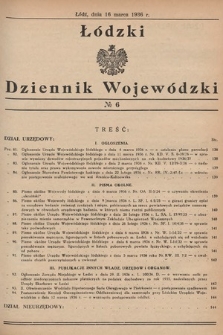 Łódzki Dziennik Wojewódzki. 1936, nr 6