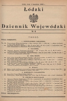 Łódzki Dziennik Wojewódzki. 1936, nr 8