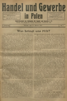 Handel und Gewerbe : Nachrichtenblatt des Verbandes für Handel und Gewerbe. Jg.6, 1931, nr 2