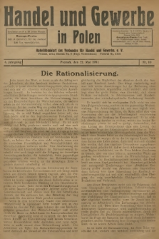 Handel und Gewerbe : Nachrichtenblatt des Verbandes für Handel und Gewerbe. Jg.6, 1931, nr 10