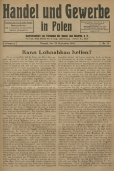 Handel und Gewerbe : Nachrichtenblatt des Verbandes für Handel und Gewerbe. Jg.6, 1931, nr 18