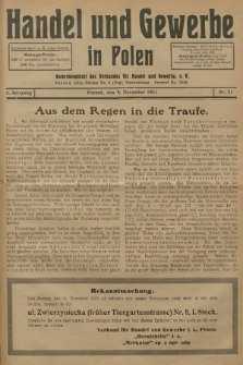 Handel und Gewerbe : Nachrichtenblatt des Verbandes für Handel und Gewerbe. Jg.6, 1931, nr 21
