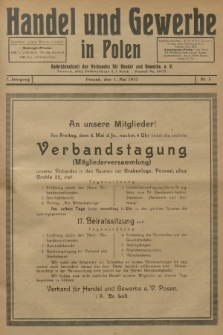 Handel und Gewerbe : Nachrichtenblatt des Verbandes für Handel und Gewerbe. Jg.7, 1932, nr 5