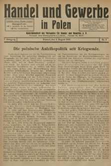 Handel und Gewerbe : Nachrichtenblatt des Verbandes für Handel und Gewerbe. Jg.7, 1932, nr 8