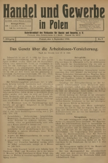 Handel und Gewerbe : Nachrichtenblatt des Verbandes für Handel und Gewerbe. Jg.7, 1932, nr 9