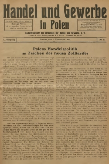 Handel und Gewerbe : Nachrichtenblatt des Verbandes für Handel und Gewerbe. Jg.7, 1932, nr 11