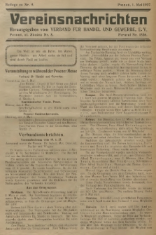 Vereinsnachrichten : herausgegeben vom Verband für Handel und Gewerbe. 1927, Beilage zu nr 9