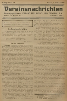 Vereinsnachrichten : herausgegeben vom Verband für Handel und Gewerbe. 1927, Beilage zu nr 19
