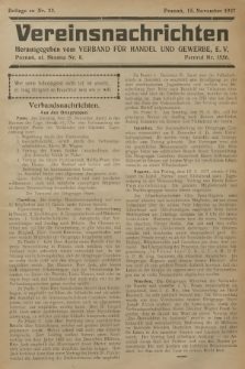Vereinsnachrichten : herausgegeben vom Verband für Handel und Gewerbe. 1927, Beilage zu nr 22