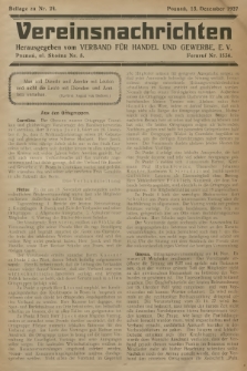 Vereinsnachrichten : herausgegeben vom Verband für Handel und Gewerbe. 1927, Beilage zu nr 24