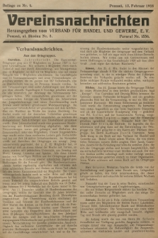 Vereinsnachrichten : herausgegeben vom Verband für Handel und Gewerbe. 1928, Beilage zu nr 4