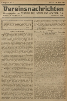 Vereinsnachrichten : herausgegeben vom Verband für Handel und Gewerbe. 1928, Beilage zu nr 6