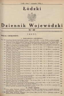 Łódzki Dziennik Wojewódzki. 1936, nr 16