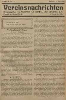Vereinsnachrichten : herausgegeben vom Verband für Handel und Gewerbe.1928, Beilage zu nr 14
