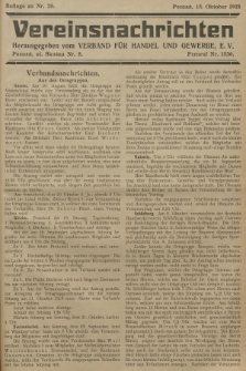 Vereinsnachrichten : herausgegeben vom Verband für Handel und Gewerbe. 1928, Beilage zu nr 20