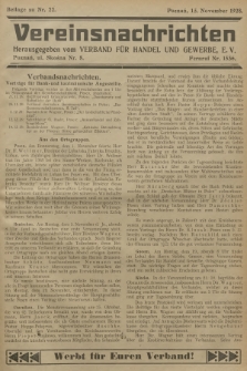 Vereinsnachrichten : herausgegeben vom Verband für Handel und Gewerbe. 1928, Beilage zu nr 22