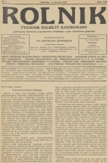 Rolnik : tygodnik rolniczy ilustrowany poświęcony sprawom gospodarstwa wiejskiego z jego wszelkimi gałęziami. R.61, 1929, nr 2