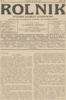 Rolnik : tygodnik rolniczy ilustrowany poświęcony sprawom gospodarstwa wiejskiego z jego wszelkimi gałęziami. R.61, 1929, nr 6