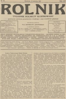 Rolnik : tygodnik rolniczy ilustrowany poświęcony sprawom gospodarstwa wiejskiego z jego wszelkimi gałęziami. R.61, 1929, nr 15