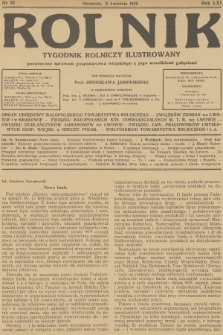 Rolnik : tygodnik rolniczy ilustrowany poświęcony sprawom gospodarstwa wiejskiego z jego wszelkimi gałęziami. R.61, 1929, nr 16
