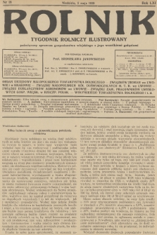 Rolnik : tygodnik rolniczy ilustrowany poświęcony sprawom gospodarstwa wiejskiego z jego wszelkimi gałęziami. R.61, 1929, nr 18