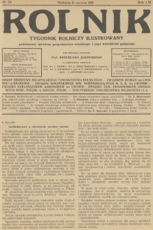 Rolnik : tygodnik rolniczy ilustrowany poświęcony sprawom gospodarstwa wiejskiego z jego wszelkimi gałęziami. R.61, 1929, nr 24