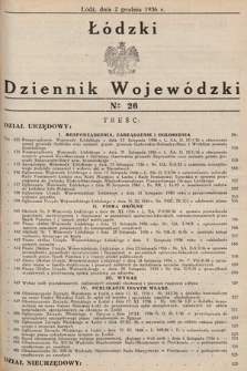 Łódzki Dziennik Wojewódzki. 1936, nr 26