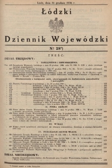 Łódzki Dziennik Wojewódzki. 1936, nr 28