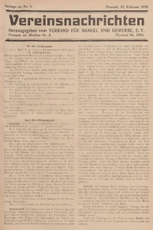 Vereinsnachrichten : herausgegeben vom Verband für Handel und Gewerbe. 1930, Beilage zu nr 4