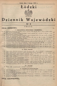 Łódzki Dziennik Wojewódzki. 1937, nr 2