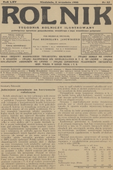 Rolnik : tygodnik rolniczy ilustrowany poświęcony sprawom gospodarstwa wiejskiego z jego wszelkimi gałęziami. R.65, 1933, nr 35
