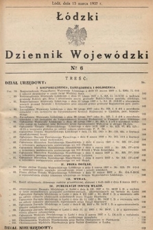 Łódzki Dziennik Wojewódzki. 1937, nr 6