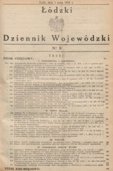 Łódzki Dziennik Wojewódzki. 1937, nr 9