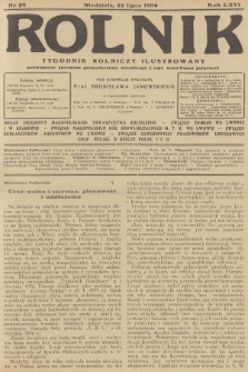 Rolnik : tygodnik rolniczy ilustrowany poświęcony sprawom gospodarstwa wiejskiego z jego wszelkimi gałęziami. R.66, 1934, nr 29