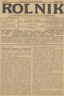 Rolnik : tygodnik rolniczy ilustrowany poświęcony sprawom gospodarstwa wiejskiego z jego wszelkimi gałęziami. R.66, 1934, nr 46