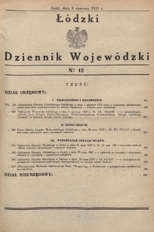 Łódzki Dziennik Wojewódzki. 1937, nr 12