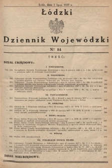 Łódzki Dziennik Wojewódzki. 1937, nr 14