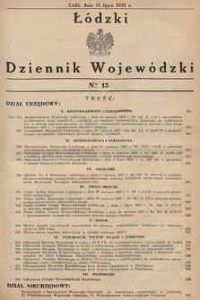 Łódzki Dziennik Wojewódzki. 1937, nr 15