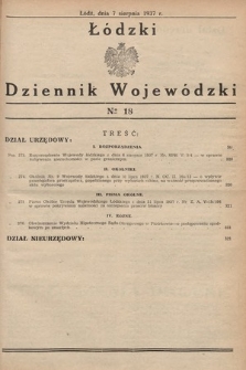 Łódzki Dziennik Wojewódzki. 1937, nr 18