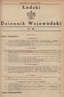 Łódzki Dziennik Wojewódzki. 1937, nr 19